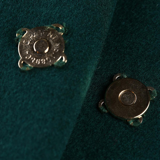 佐尔美冬季新款羊毛呢外套女中长款圆领毛领呢大衣E64ZO32 商品图3