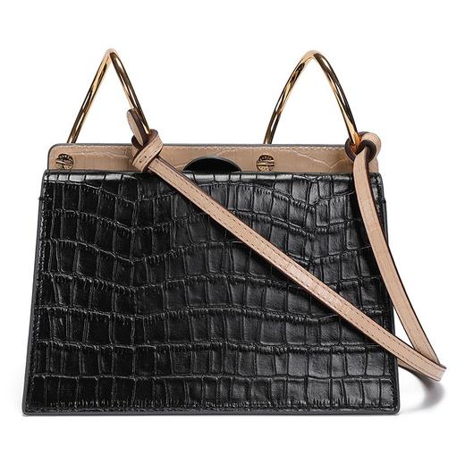 DANSE LENTE 女士 Mini Phoebe 鳄鱼纹牛皮迷你风琴包单肩斜跨包S2015 商品图3