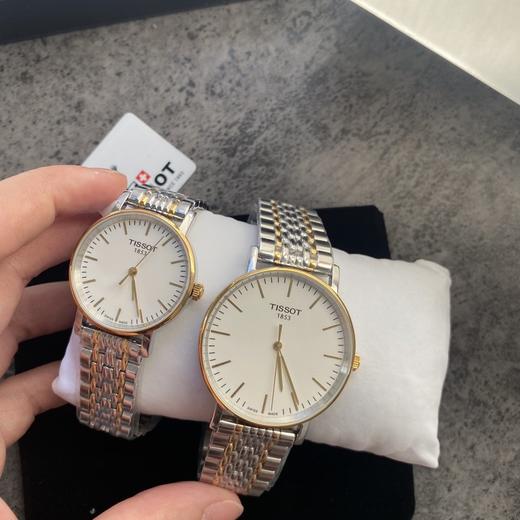 天梭情侣款钢带手表