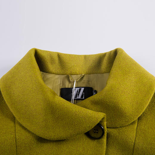 佐尔美冬纯色大码女装中长款修身显瘦羊毛大衣毛呢外套女E54ZZ18 商品图2