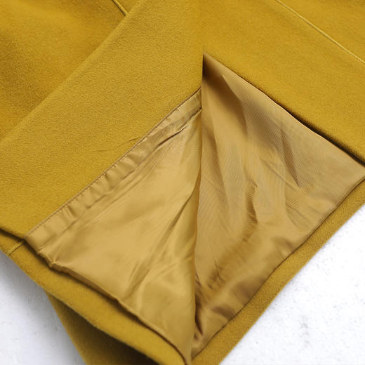 佐尔美秋冬女装气质纯色复古单排扣短款女毛呢外套E64ZD30 商品图3