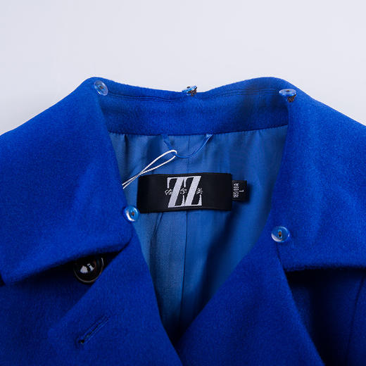 佐尔美冬款毛领羊毛大衣纯色修身显瘦毛呢大衣外套E54ZT27 商品图3