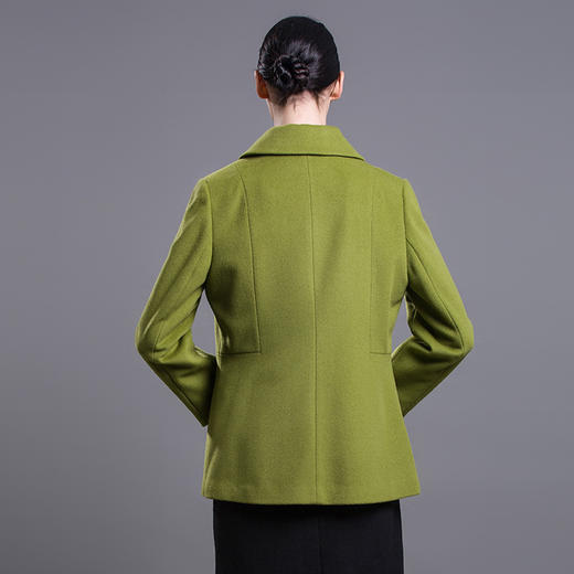 佐尔美新品冬季新款纯色羊毛大衣短款修身显瘦女毛呢外套E54ZD06 商品图1