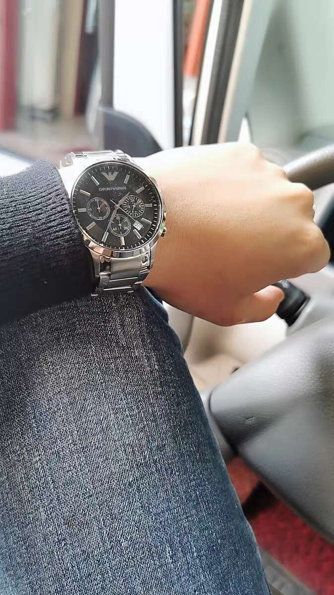 阿玛尼商务休闲时尚刚带男款手表ar2434