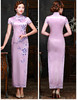 LY-00582新款礼服旗袍真丝绣花端庄气质高档长款旗袍裙 商品缩略图1