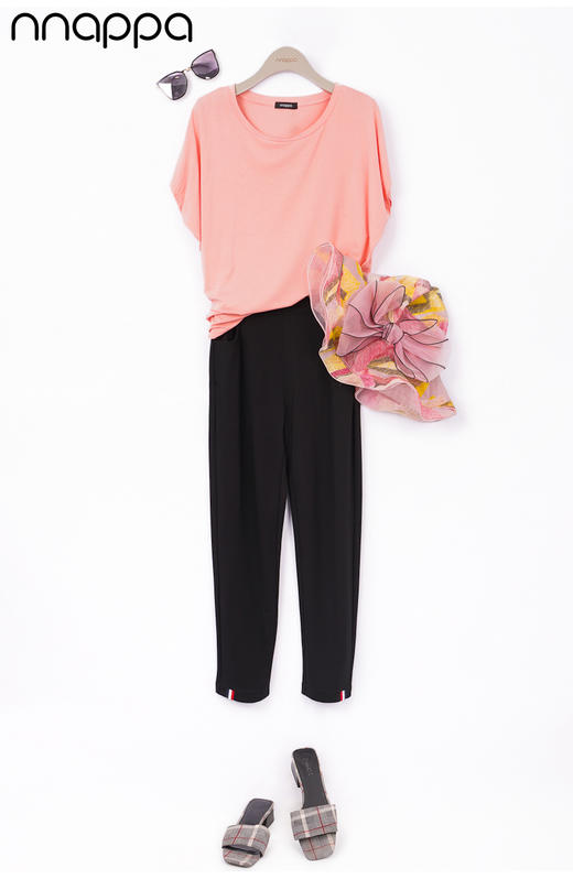 8分脚口红白蓝边休闲小直筒29184 商品图1