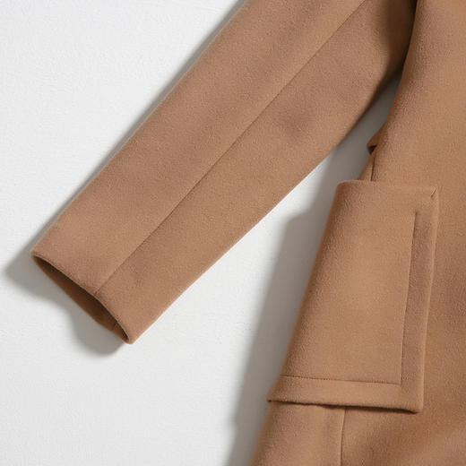 佐尔美新品秋冬新品毛领纯色羊毛呢子中老年女外套E64ZH40 商品图3