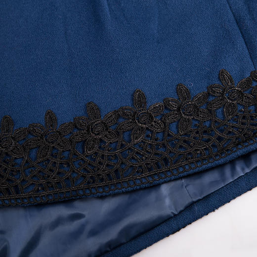 佐尔美冬季新品中长款羊毛大衣毛领毛呢外套 呢子E44ZT50 商品图4