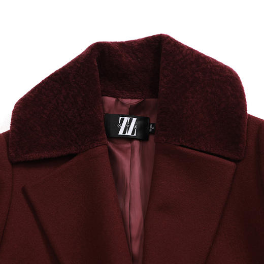 佐尔美新品冬季新品纯色女士中长款中老年羊毛外套E74ZZ49 商品图1