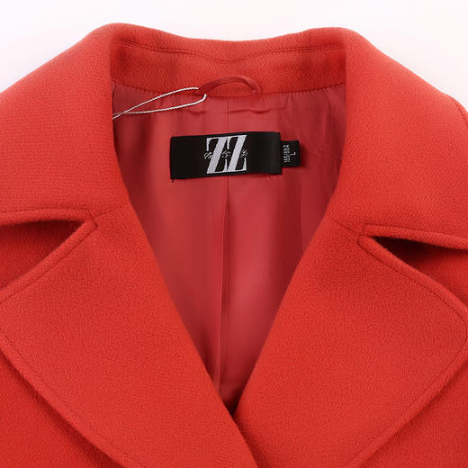 佐尔美新品冬季女装短款毛呢双排扣西装领呢子大衣外套E64ZD25 商品图2