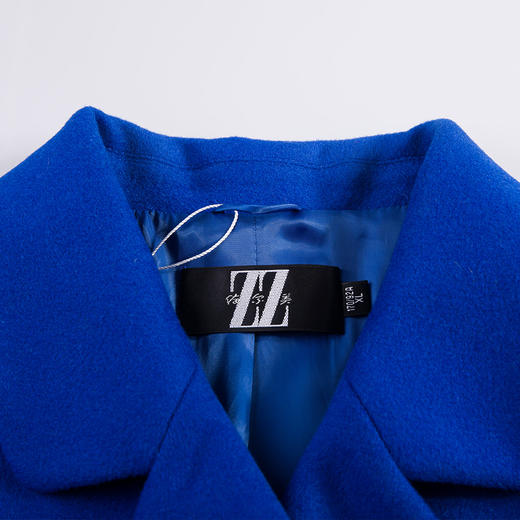 佐尔美冬装纯色修身大码女装单排扣羊毛大衣女毛呢外套冬E54ZD22 商品图2