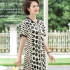 WZNH-YIZX7997夏新款仿真丝黑色波点收腰优雅名媛风真丝连衣裙 商品缩略图2