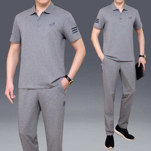 SP618041489609新款男士短袖长裤休闲运动套装TZF 商品图4
