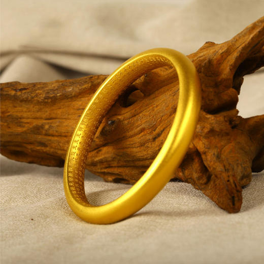 【古法铸金】古法传承莲韵心经手镯 商品图0