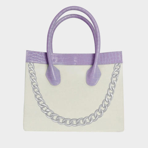 Smiley Tote 帆布包紫色 商品图1