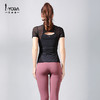 IYOGA专业瑜伽服T恤女iyoga高端速干健身跑步运动显瘦上衣带胸垫一体夏T027 商品缩略图5