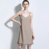AWZ-A1893麻棉V领蕾丝背心吊带裙 商品缩略图2