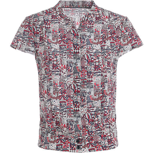 乔万尼夏季新款桑蚕丝印花中长款时尚气质修身真丝上衣ES2C179 商品图3