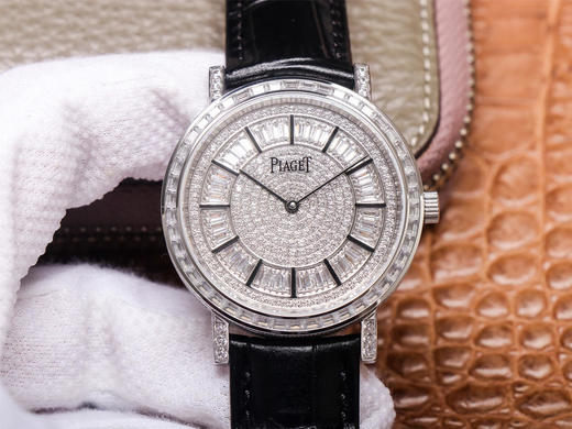 UU伯爵非凡珍品至臻超薄满钻系列，尺寸：41mm*9mm，天文台级别Cal.1200p专用机芯，男士腕表，牛皮表带，自动机械机芯，透底 商品图0