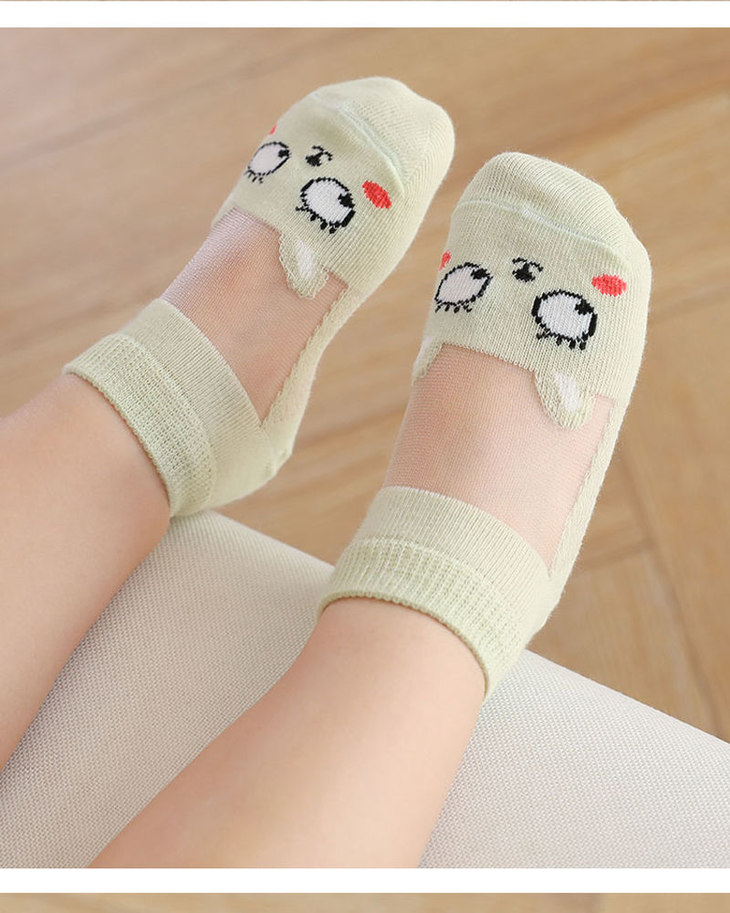 pddxmt0515夏季冰丝透气女童水晶袜童袜