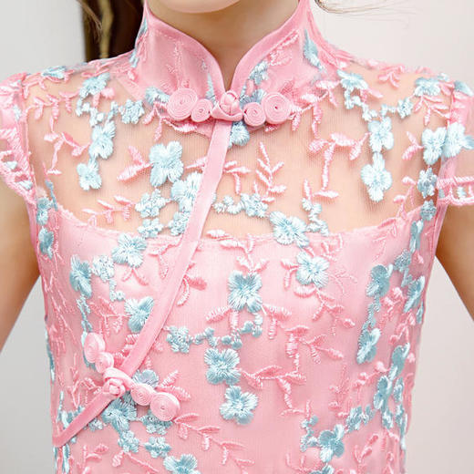 GY-80128中国风中大童民修身旗袍裙 商品图4