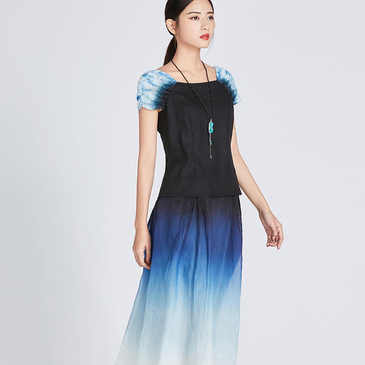 TANGY Collection莨蔚系列真丝植物染半裙 商品图1