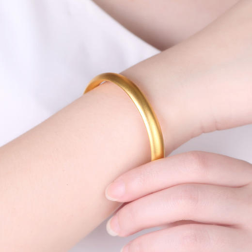 【古法铸金】古法传承莲韵心经手镯 商品图1