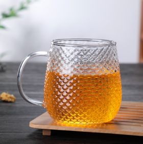 【居家日用】*创意网红玻璃锤纹杯纹路玻璃茶杯玻璃牛奶杯水杯玻璃杯子