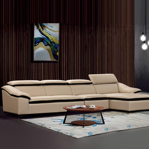 富牌现代简约真皮沙发8号c07沙发