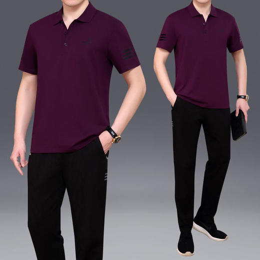 SP618041489609新款男士短袖长裤休闲运动套装TZF 商品图2