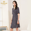 乔万尼V领修身收腰印花碎花连衣裙夏季新款中长裙子女ES1E025 商品缩略图1