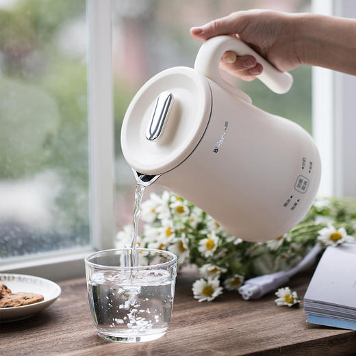 【小程序】小熊电热水壶便携式烧水壶旅行恒温保温一体烧水杯宿舍小型电水壶 ZDH-A06H1 米黄色 商品图1