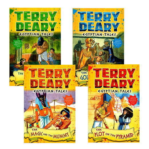 埃及故事4册 英文原版 Egyptian Tales 可怕的历史同作者 Terry Deary 儿童英语章节小说故事书 英文版 进口原版书籍 商品图0
