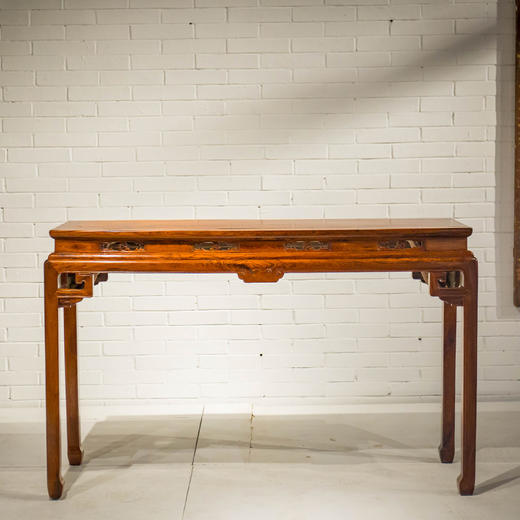 黄花梨高束腰条桌老料新作