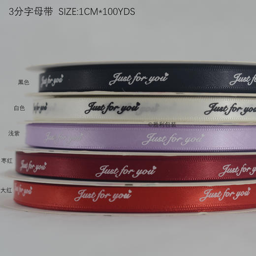 JUST FOR YOU 1CM100码字母带 商品图0