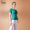 IYOGA专业瑜伽服T恤女iyoga高端速干健身跑步运动显瘦上衣带胸垫一体夏T027 商品缩略图0