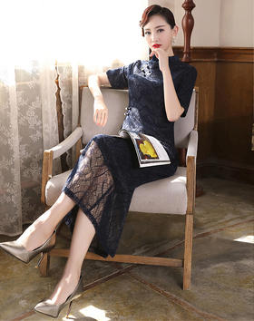 DLQ-A1830新款中国风复古老上海改良旗袍连衣裙