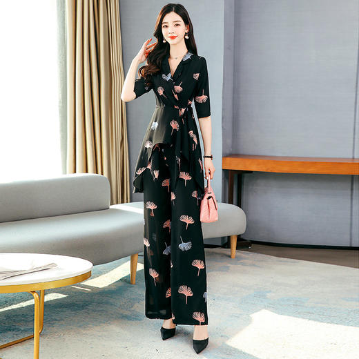 WZNH-WM2025-19明星同款2020夏季OL气质女装时尚休闲套装 商品图0