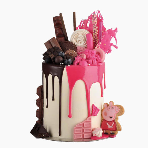 （C023）Couleur Violet 小猪佩奇双色巧克力乳酪霜蛋糕【特高款】 商品图0