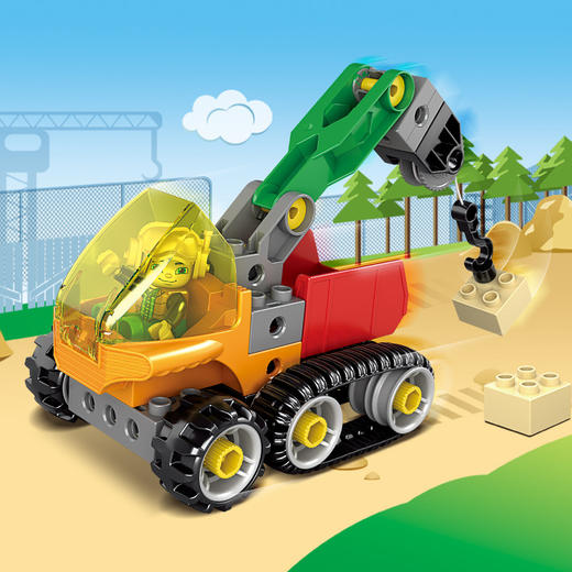 城市工程拼装积木玩具儿童大颗粒37005FDC 商品图1