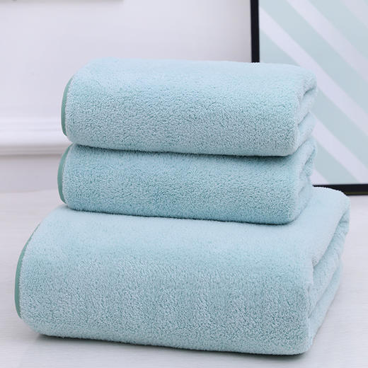 斜月三星【三件套】 2条毛巾+1条浴巾 柔软吸水 亲肤舒适 商品图3