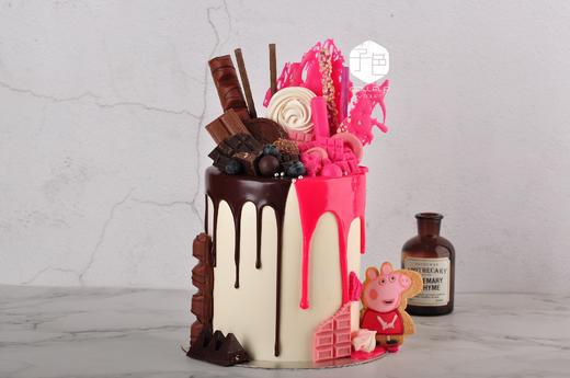 （C023）Couleur Violet 小猪佩奇双色巧克力乳酪霜蛋糕【特高款】 商品图2