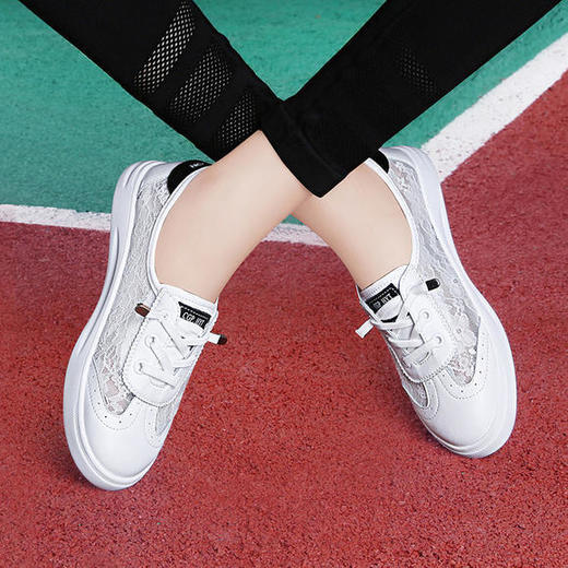 SLW2189新款薄款软皮浅口百搭透气小白鞋 商品图2