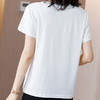 WZNH-WX80359爆款夏季OL气质桑蚕丝套头圆领宽松型女式T恤 商品缩略图4