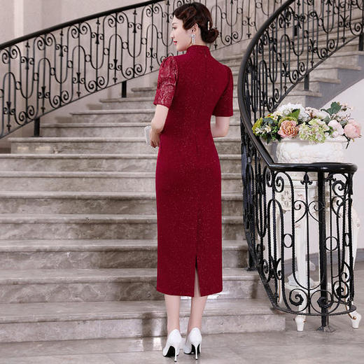 DLQ-A2485新款中国风高端优雅气质立领连衣裙 商品图2