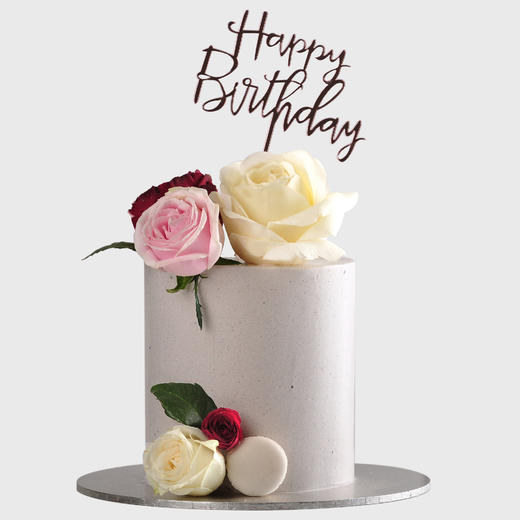 （C005) Couleur Violet 鲜花极简素雅乳酪霜蛋糕【特高款】 商品图0