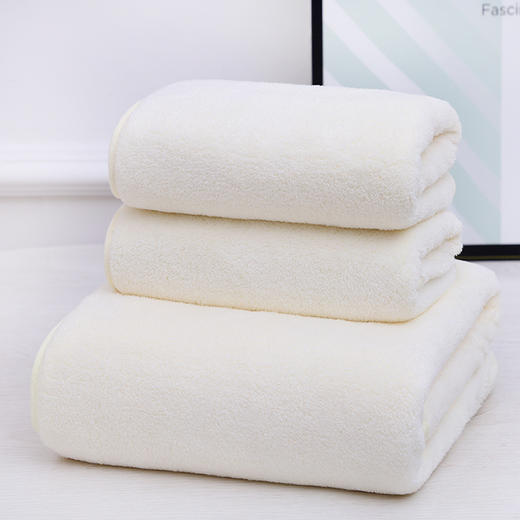 斜月三星【三件套】 2条毛巾+1条浴巾 柔软吸水 亲肤舒适 商品图1