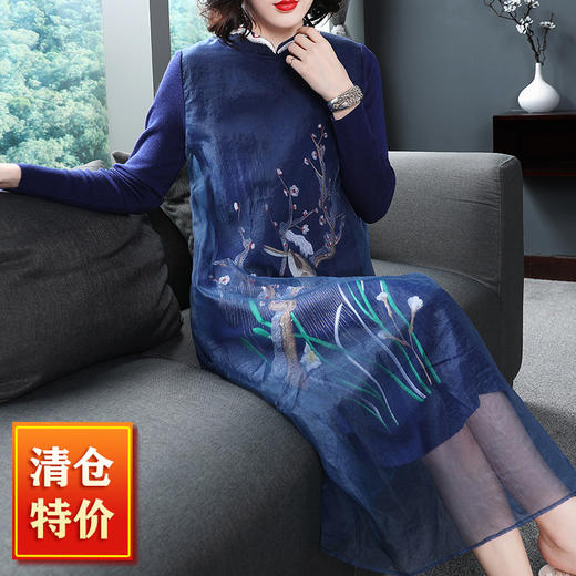 （捡漏款）OG9840中国风复古刺绣连衣裙TZF 商品图0