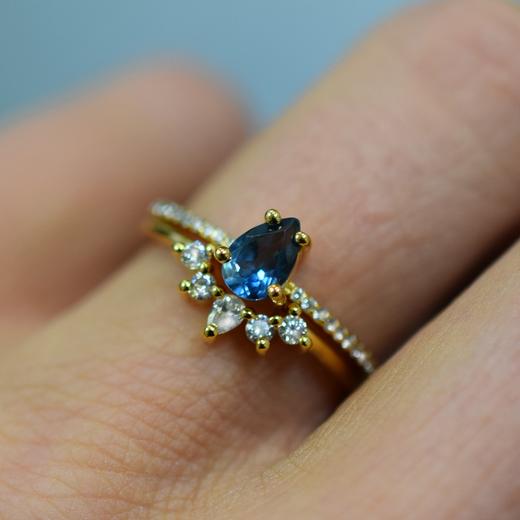 北京仓｜La Kaiser-Dancing Unicorn-伦敦蓝 托帕石 戒指［美国设计师］ 商品图2