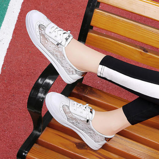 SLW2189新款薄款软皮浅口百搭透气小白鞋 商品图0